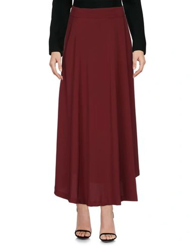 Ottod'ame Long Skirts In Maroon