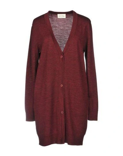 American Vintage Cardigan In Maroon