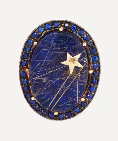 Andrea Fohrman Gold Galaxy Lapis Lazuli Quartz Ring