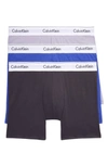 Calvin Klein 3-pack Stretch Cotton Boxer Briefs In Spectrum Blue