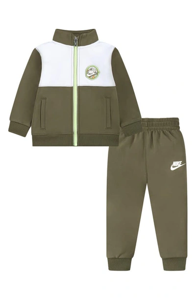 Nike Sportswear Snow Day Graphic Set Baby Dri-fit Tracksuit In Medium Olive