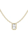 Jennifer Fisher Radiant Lab Created Diamond Pendant Necklace In D1.50ct - 18k Yellow Gold