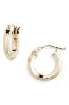 Bony Levy 14k Gold Beveled Edge Hoop Earrings