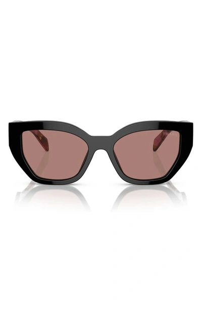 Prada 53mm Butterfly Sunglasses In Lite Brown