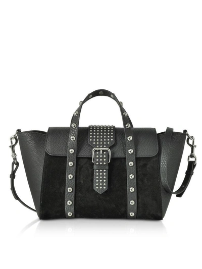 Red Valentino Large Shuffle Satchel Bag In Black