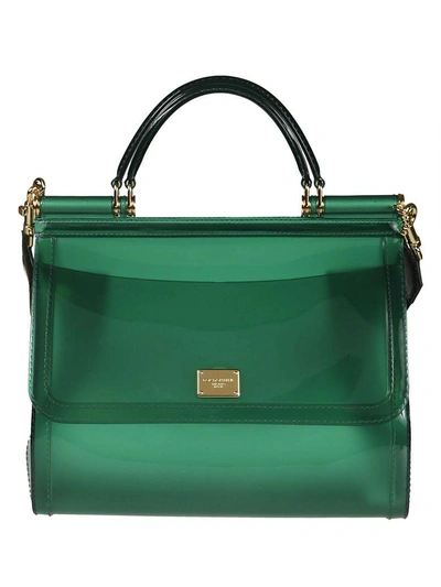 Dolce & Gabbana Sicily L'amour Tote In Green