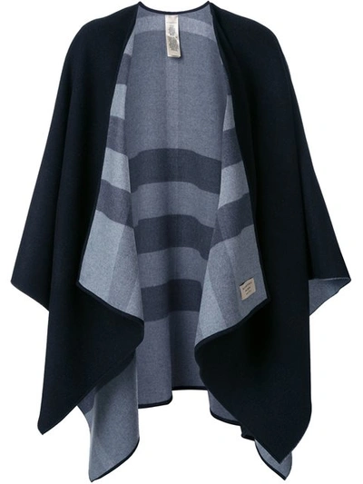 Burberry Reversible Check Merino Wool Poncho ModeSens