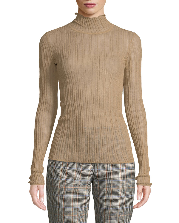 sheer turtleneck sweater