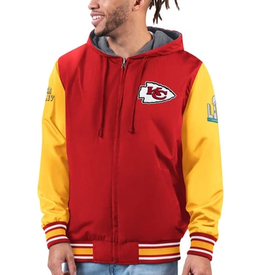 G-iii Sports By Carl Banks Men's  Red, Gold Kansas City Chiefs Commemorative Reversible Full-zip Jack In Red,gold