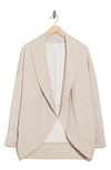 Yogalicious London Open Front Scuba Cardigan In Heather Nacreous Cloud