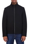 Nautica Water Resistant Wool Blend Jacket In Black