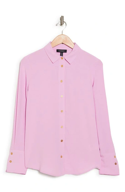 Ellen Tracy Airflow Long Sleeve Button-up Shirt In Lavender