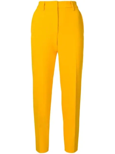 Msgm Straight Trousers In Yellow