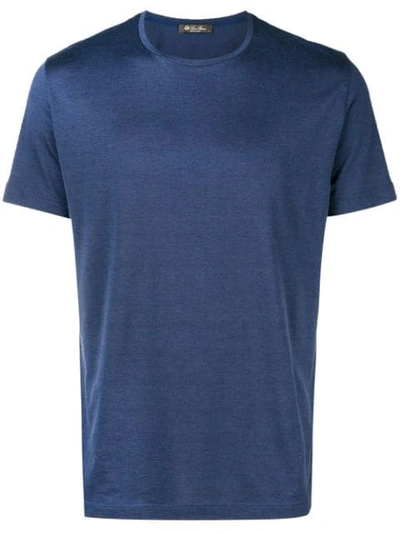 Loro Piana T-shirt Mit Rundhalsausschnitt In Blue