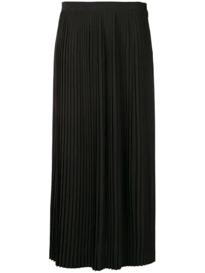 Loro Piana Pleated Maxi Skirt In Black
