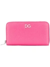 Dolce & Gabbana Zip Around Wallet In Pink