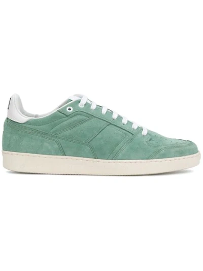 Ami Alexandre Mattiussi Thin Laced Low Trainers In Green