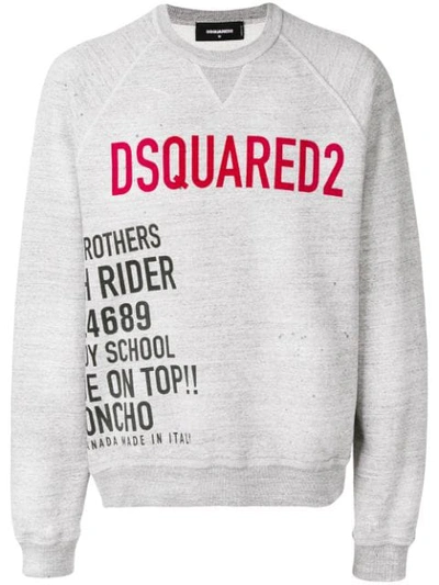 Dsquared2 Branded Sweatshirt In Grey