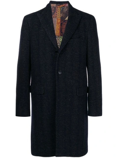 Etro Single-breasted Coat - Blue