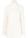 Ma'ry'ya Knitted Turtleneck Sweater - White