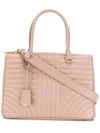 Prada Quilted Tote In Neutrals