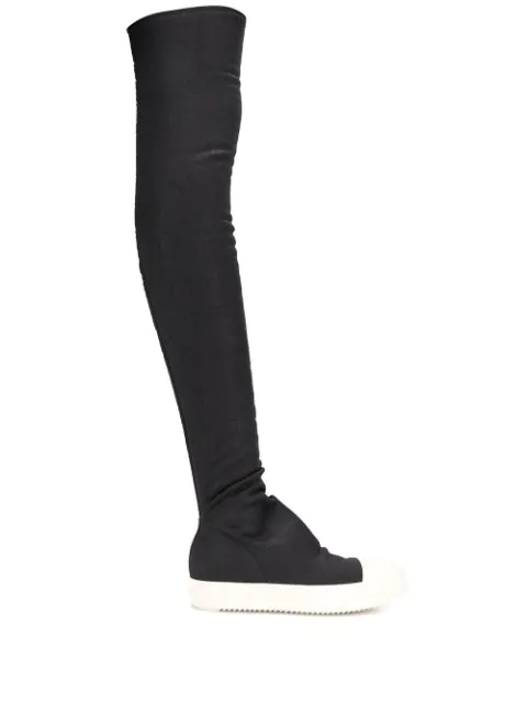 Rick Owens Drkshdw Rick Owens Drk Shdw Women's Black Stocking Sneakers In Blue | ModeSens