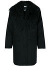 P.a.r.o.s.h . Fur Collared Coat - Black