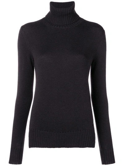 Loro Piana Roll Neck Jumper In Black