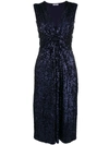 P.a.r.o.s.h . Sequin Drapped Dress - Blue