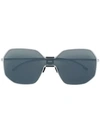 Mykita X Maison Margiela Square Shaped Sunglasss In Metallic