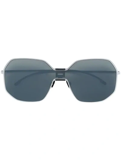 Mykita X Maison Margiela Square Shaped Sunglasss In Metallic