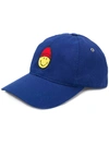 Ami Alexandre Mattiussi Cap With Smiley Patch In Blue