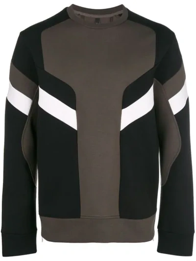 Neil Barrett Modernist Colour Block Sweatshirt - Grey
