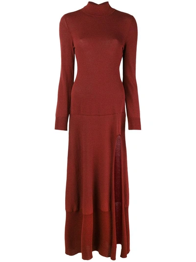 Jacquemus Baya Cutout Cotton-blend Maxi Dress In Red