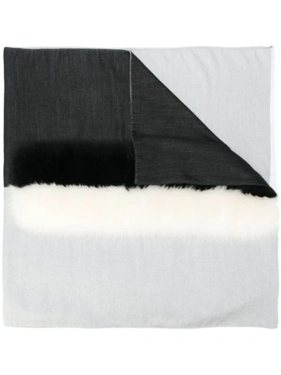 Valentino Two-tone Scarf - Black