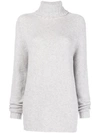 Ma'ry'ya Knitted Turtleneck Sweater - Grey