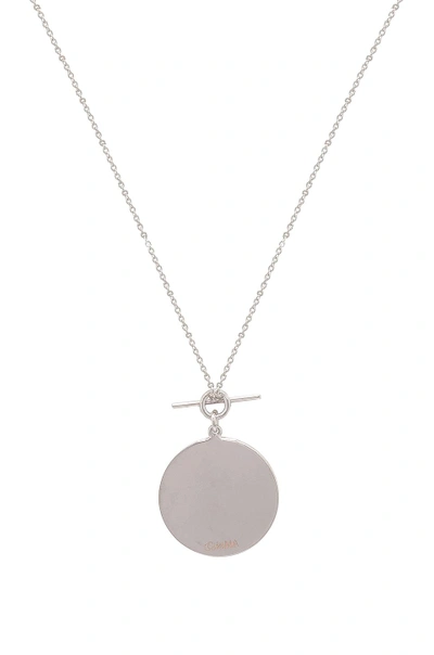 Melanie Auld Toggle Pendant Necklace In Metallic Silver