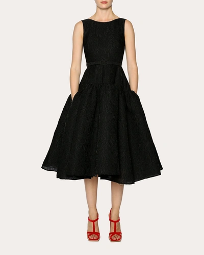 Huishan Zhang Women's Audrey Cloqué Dress In Black