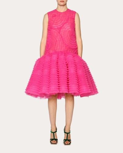 Huishan Zhang Women's Pernille Tulle Dress In Pink
