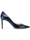 Prada Logo Plaque Pumps - Blue