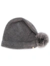Ca4la Pom-pom Beanie Hat - Grey