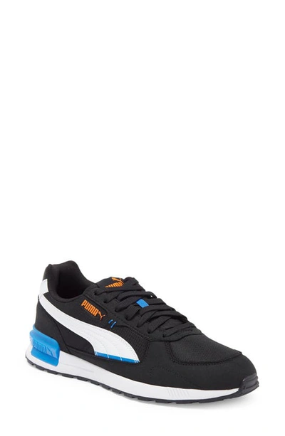 Puma Graviton Running Shoe In  Black-white-royal-orange