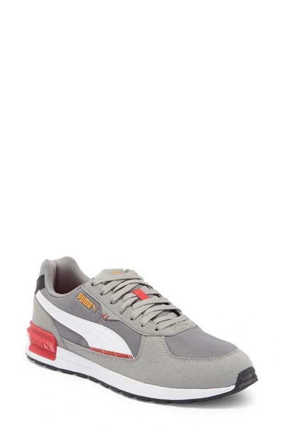 Puma Graviton Running Shoe In Stormy Slate-white-red-ginger