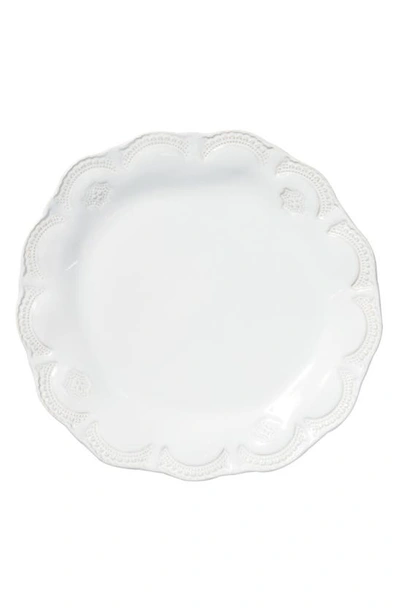 Vietri Incanto Stone Lace Dinner Plate In White