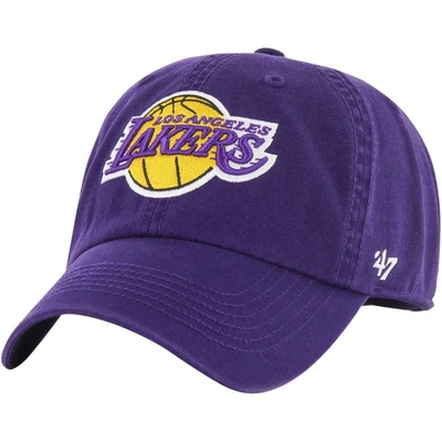47 ' Purple Los Angeles Lakers  Classic Franchise Fitted Hat