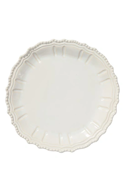 Vietri Incanto Stone Baroque Platter In White