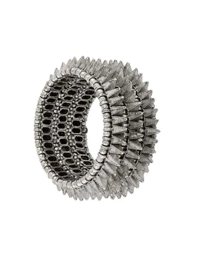 Philippe Audibert Elasticated Spike Bracelet - Metallic