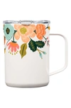 Corkcicle 16-ounce Insulated Mug In Gloss Cream Lively Floral