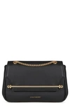 Strathberry Mini Soft Leather East/west Shoulder Bag In Black