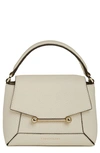 Strathberry Mini Mosaic Leather Top Handle Bag In Vanilla